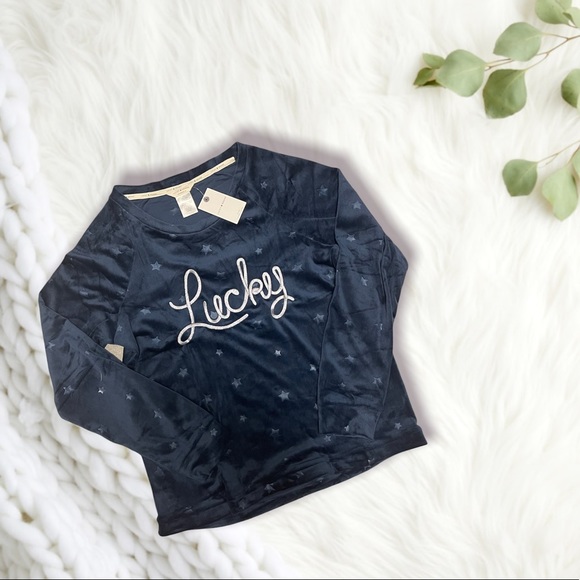 NWT LUCKY BRAND 2PC VELOUR PAJAMA SET - Picture 2 of 4